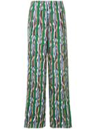 Solace London Patterned Wide Leg Trousers - Multicolour