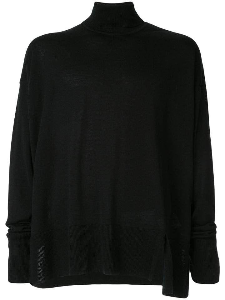 Wooyoungmi Turtleneck Fine Knit Sweater - Black