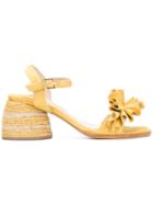 Paloma Barceló Ruffle Front Sandals - Yellow & Orange