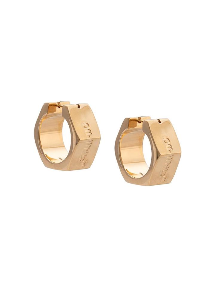 Off-white Hexnut Bolt Earrings - Gold