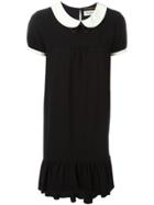 Saint Laurent Bow Detail Smock Dress - Black