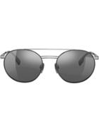 Burberry Eyewear Aviator Frame Sunglasses - Metallic