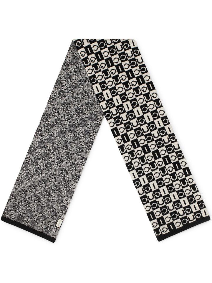 Gucci Checkerboard Wool Scarf - Black