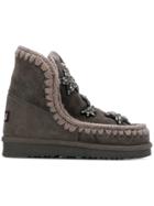Mou Eskimo Crystal Star Sneakers - Brown
