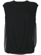 Federica Tosi Gathered Hem Blouse - Black
