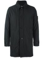Stone Island Single Breasted Coat, Men's, Size: Xl, Black, Polyester/polyamide/cotton