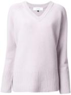 Le Ciel Bleu 'boiled V-neck' Sweater, Women's, Size: 36, Pink/purple, Wool