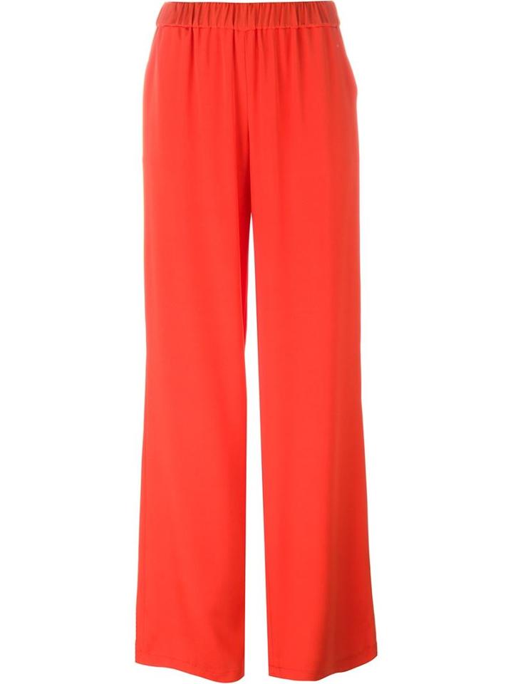 P.a.r.o.s.h. 'sechiny' Palazzo Pants, Women's, Size: Large, Red, Silk/spandex/elastane