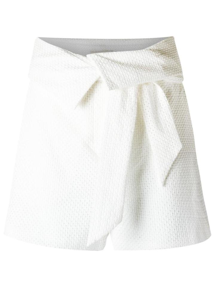 Giuliana Romanno Texturized Shorts, Women's, Size: 36, White, Cotton