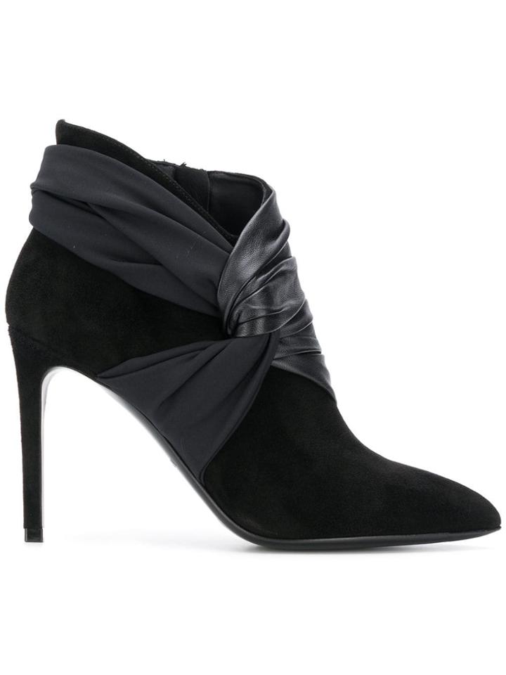 Balmain High Heel Booties - Black