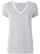 T By Alexander Wang Striped T-shirt, Women's, Size: Small, Grey, Cotton
