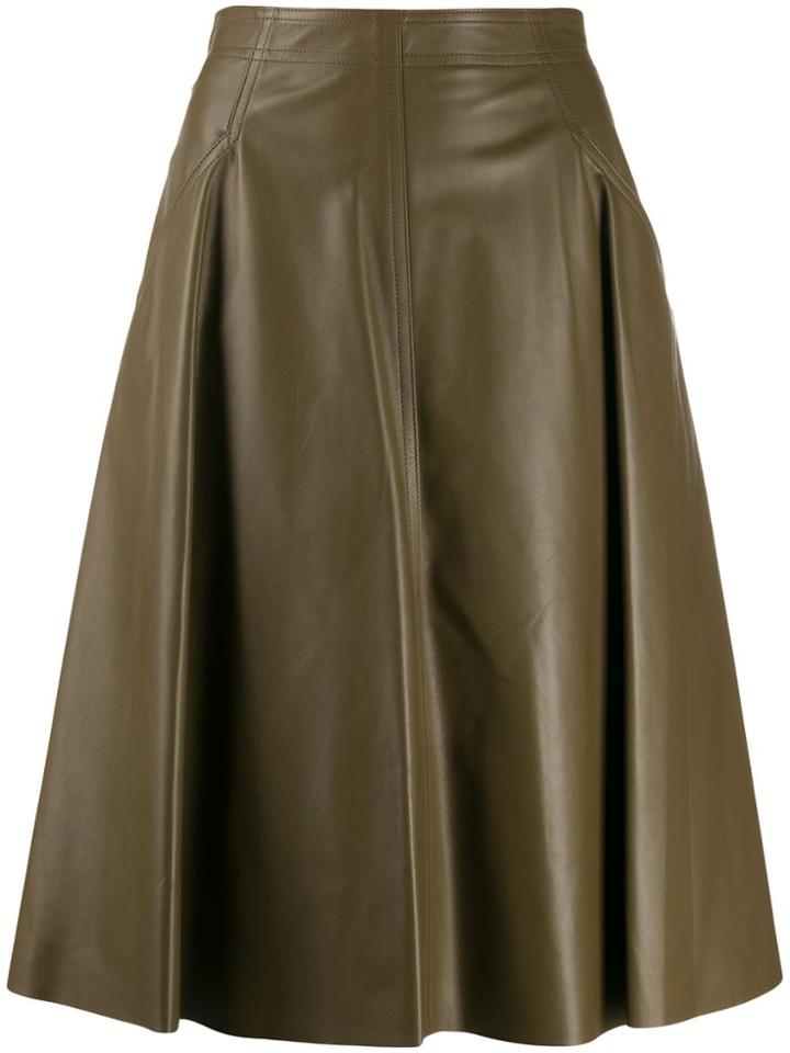 Drome Mid-length A-line Skirt - Green