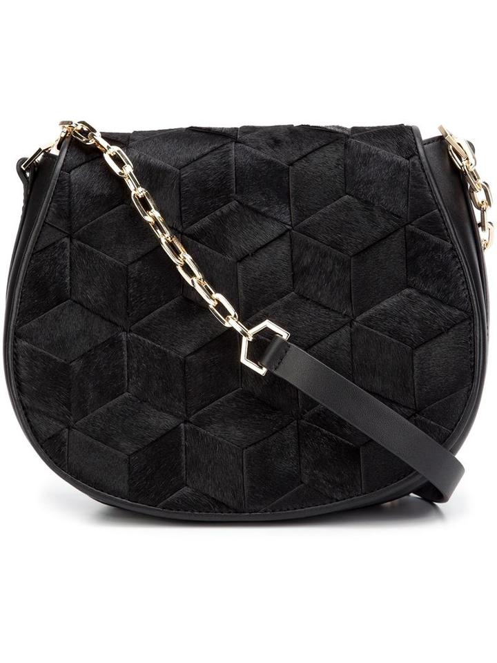 Welden Woven Crossbody Bag, Women's, Black, Leather