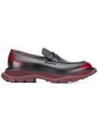 Alexander Mcqueen Chunky Sole Penny Loafers - Red
