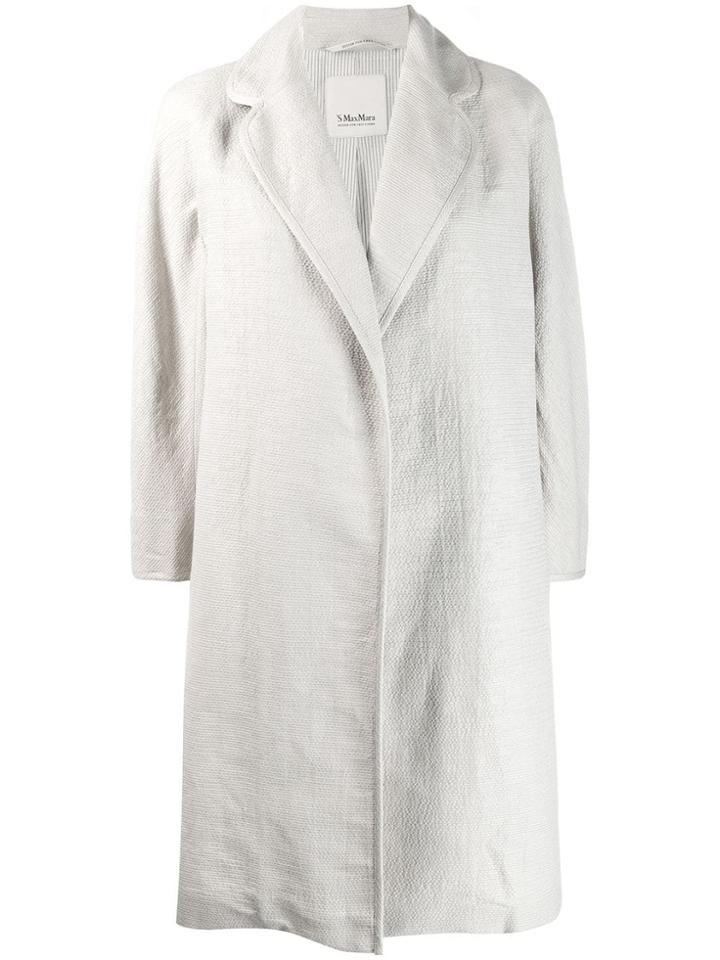 's Max Mara Open-front Midi Coat - Neutrals