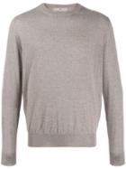 Canali Crew Neck Jumper - Brown