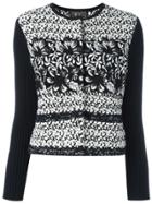 Giambattista Valli Ribbed Sleeve Tweed Jacket - Black