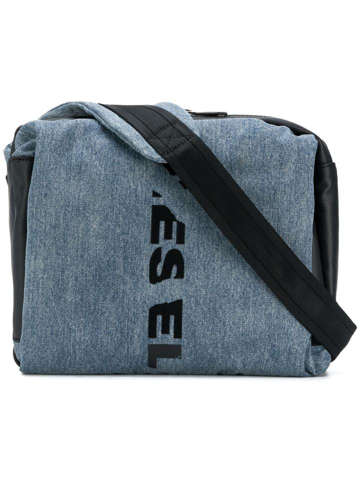 Diesel Slashed Logo Belt Bag - Blue