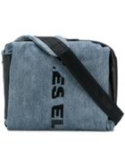 Diesel Slashed Logo Belt Bag - Blue