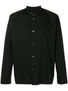 Homme Plissé Issey Miyake Grandad Collar Shirt - Black