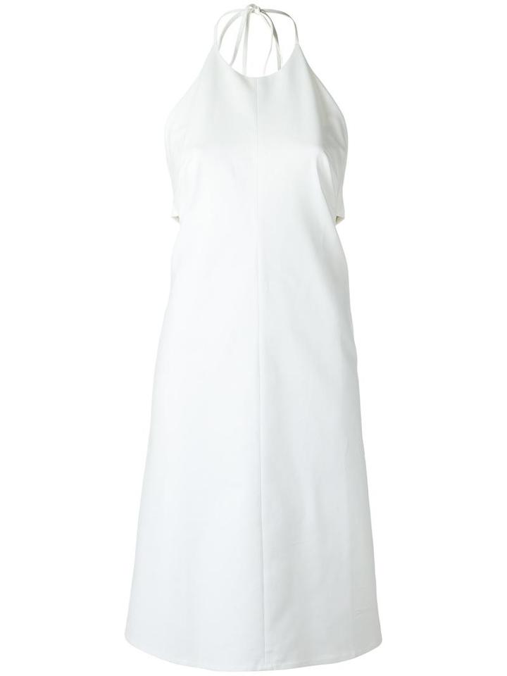 Andrea Marques Panelled Midi Dress, Women's, Size: 40, White, Cotton/spandex/elastane