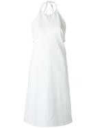 Andrea Marques Panelled Midi Dress, Women's, Size: 40, White, Cotton/spandex/elastane