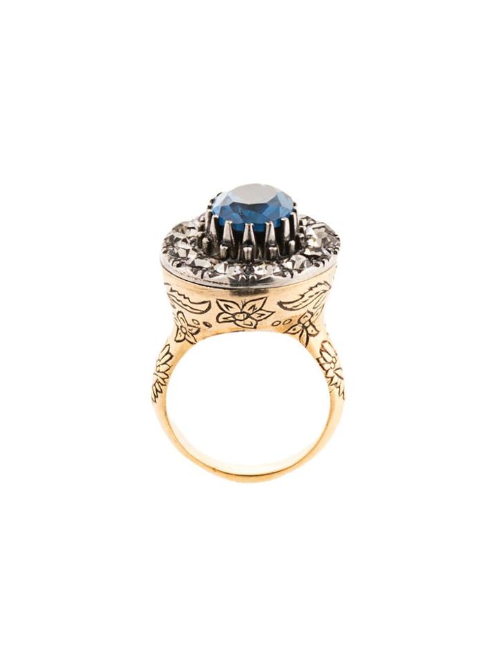 Alexander Mcqueen Jewelled Ring - Gold