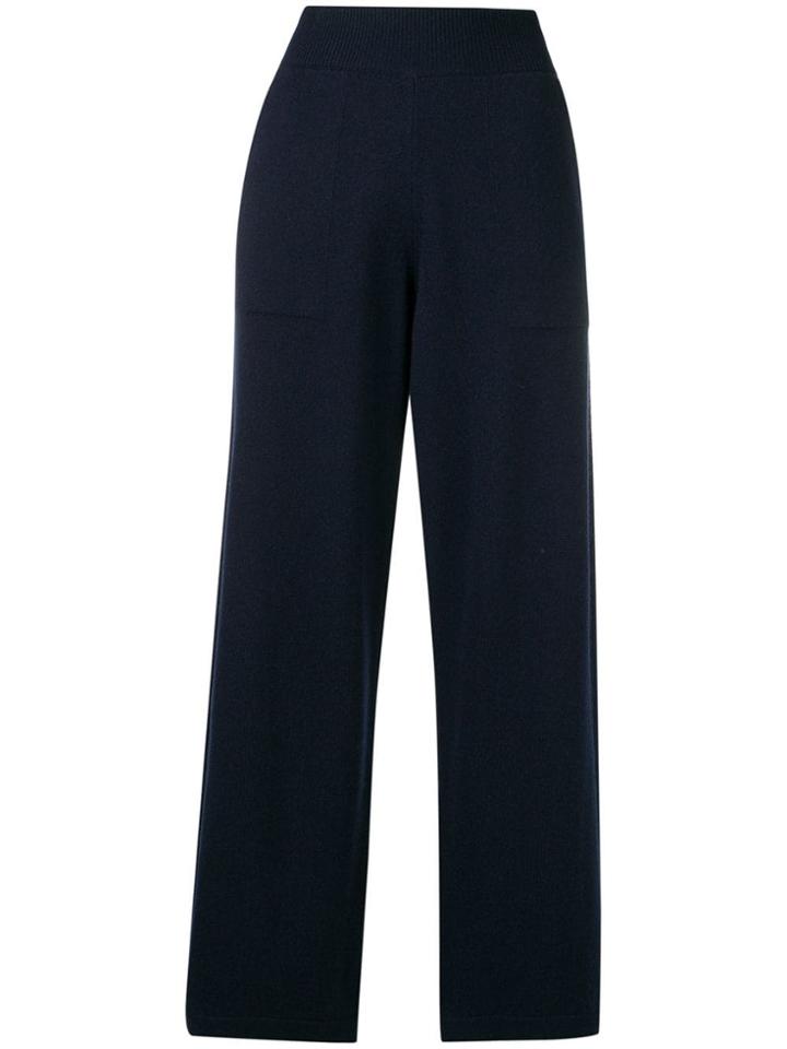 Barrie Knitted Flared Trousers - Blue
