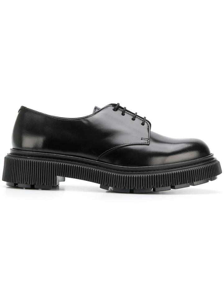 Adieu Paris Ridged Sole Brogues - Black