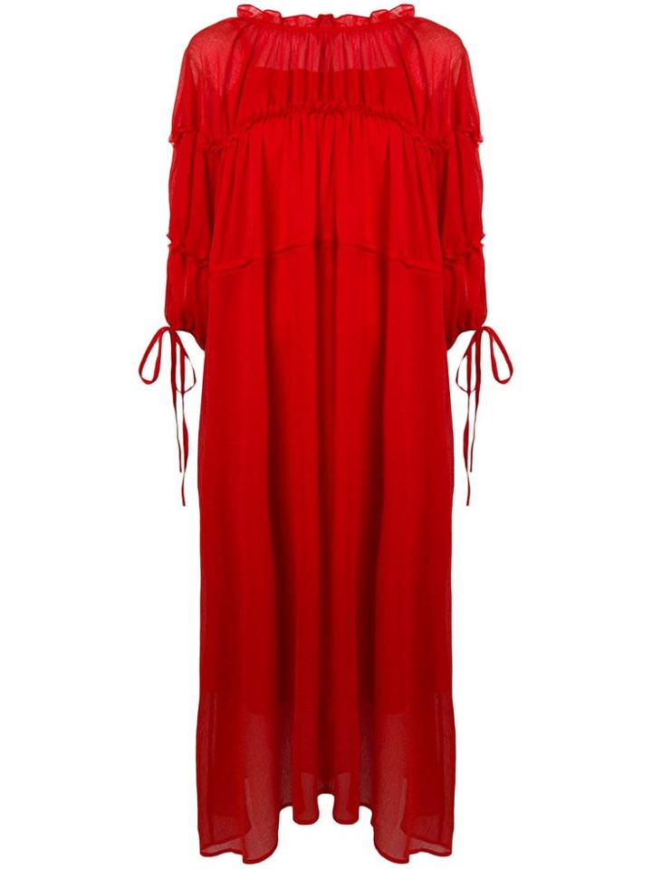 Rejina Pyo Tia Seersucker Dress - Red