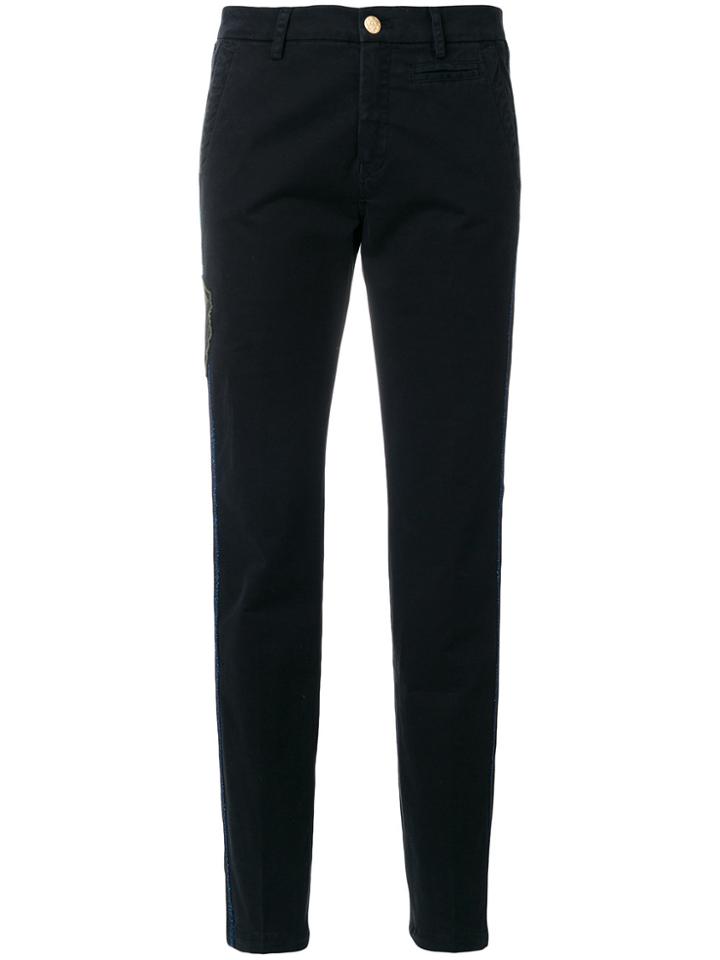 History Repeats Stripe Panel Trousers - Black