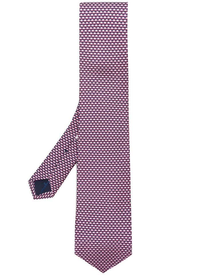 Salvatore Ferragamo Micro Elephant Print Tie - Blue