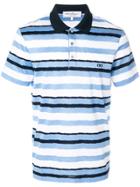 Salvatore Ferragamo Striped Polo Shirt - Blue