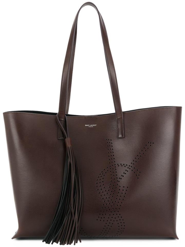 Saint Laurent Shopping Tassel Tote - Brown