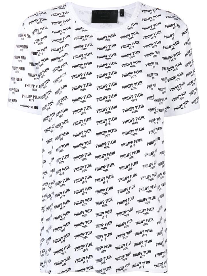 Philipp Plein Logo Print Crewneck T-shirt - White