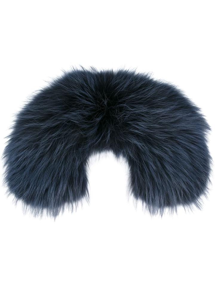 Mr & Mrs Italy Fur Collar Scarf - Blue