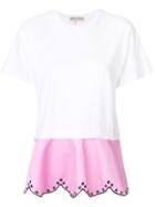 Emilio Pucci Layered Open Embroidery T-shirt - White