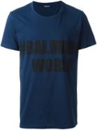 Balmain #balmain World T-shirt, Men's, Size: Xxl, Blue, Cotton