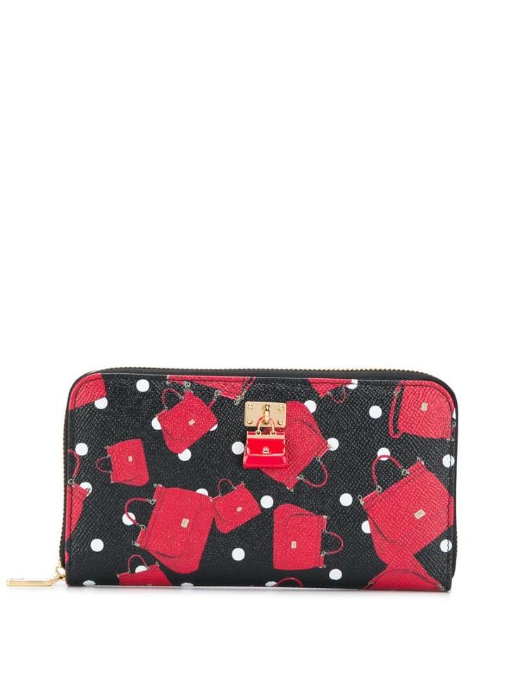 Dolce & Gabbana Mini Handbags Printed Wallet - Black