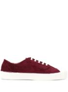 Comme Des Garçons Shirt Two Tone Low Top Sneakers - Red