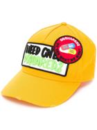 Dsquared2 Logo Embroidered Baseball Cap - Yellow