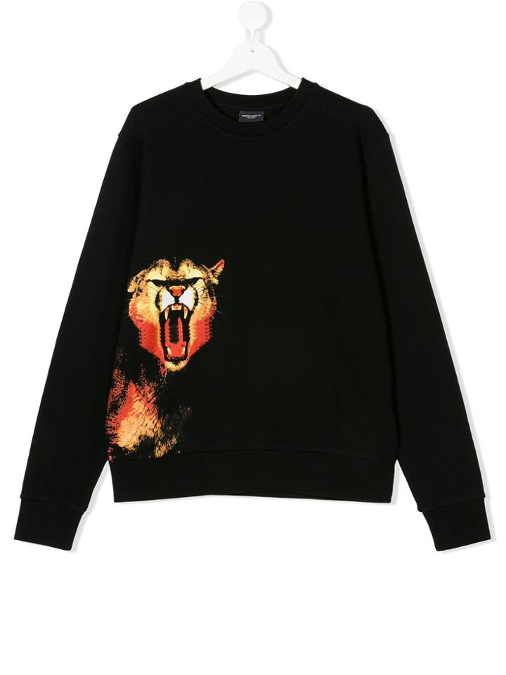 Marcelo Burlon County Of Milan Kids Teen Puma Print Sweatshirt - Black