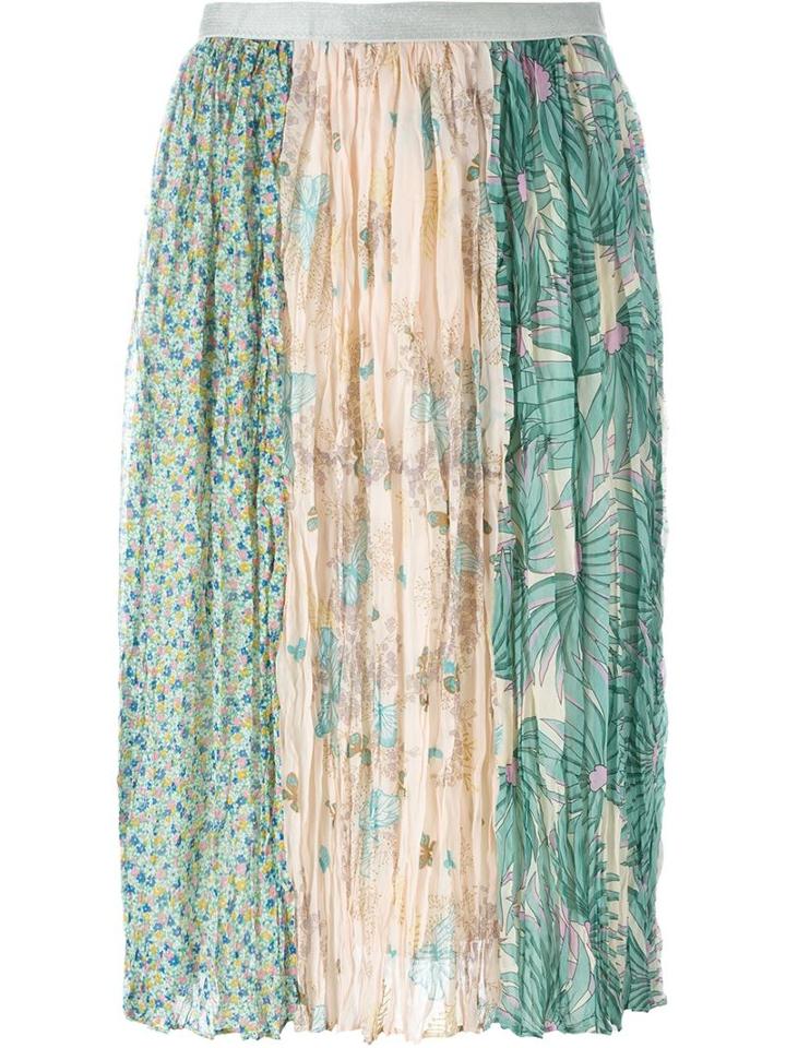 Tsumori Chisato Patchwork Print Skirt, Women's, Size: 3, Cupro