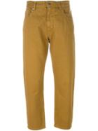 Mm6 Maison Margiela Medium Rise Darts Trousers, Women's, Size: 44, Brown, Cotton