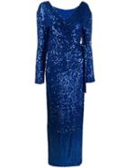 P.a.r.o.s.h. Sequin Evening Gown - Blue