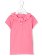 Knot - Frill Polo Top - Kids - Cotton - 6 Yrs, Pink/purple