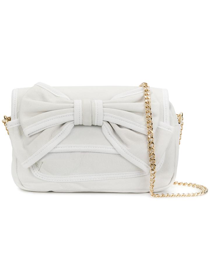 Red Valentino Bow Detailed Shoulder Bag - White