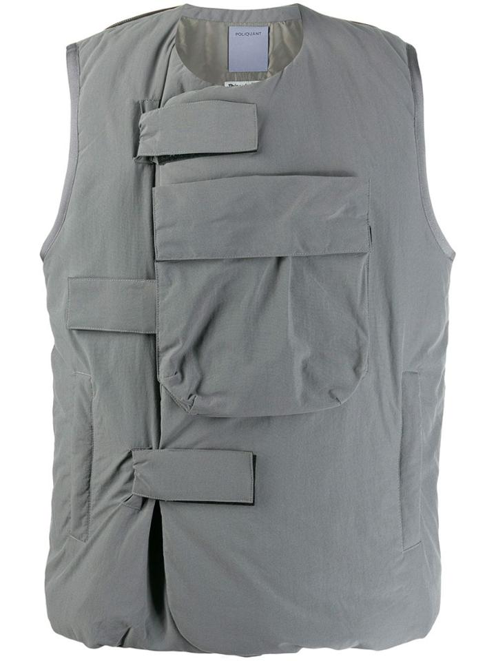 Poliquant Pocket-detail Gilet - Grey