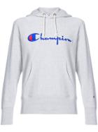 Champion Embroidered Logo Hoodie - Grey