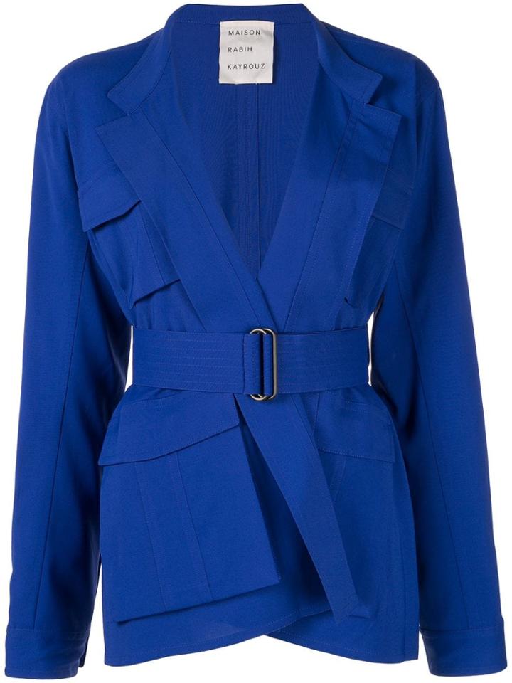 Maison Rabih Kayrouz Belted Utility Jacket - Blue